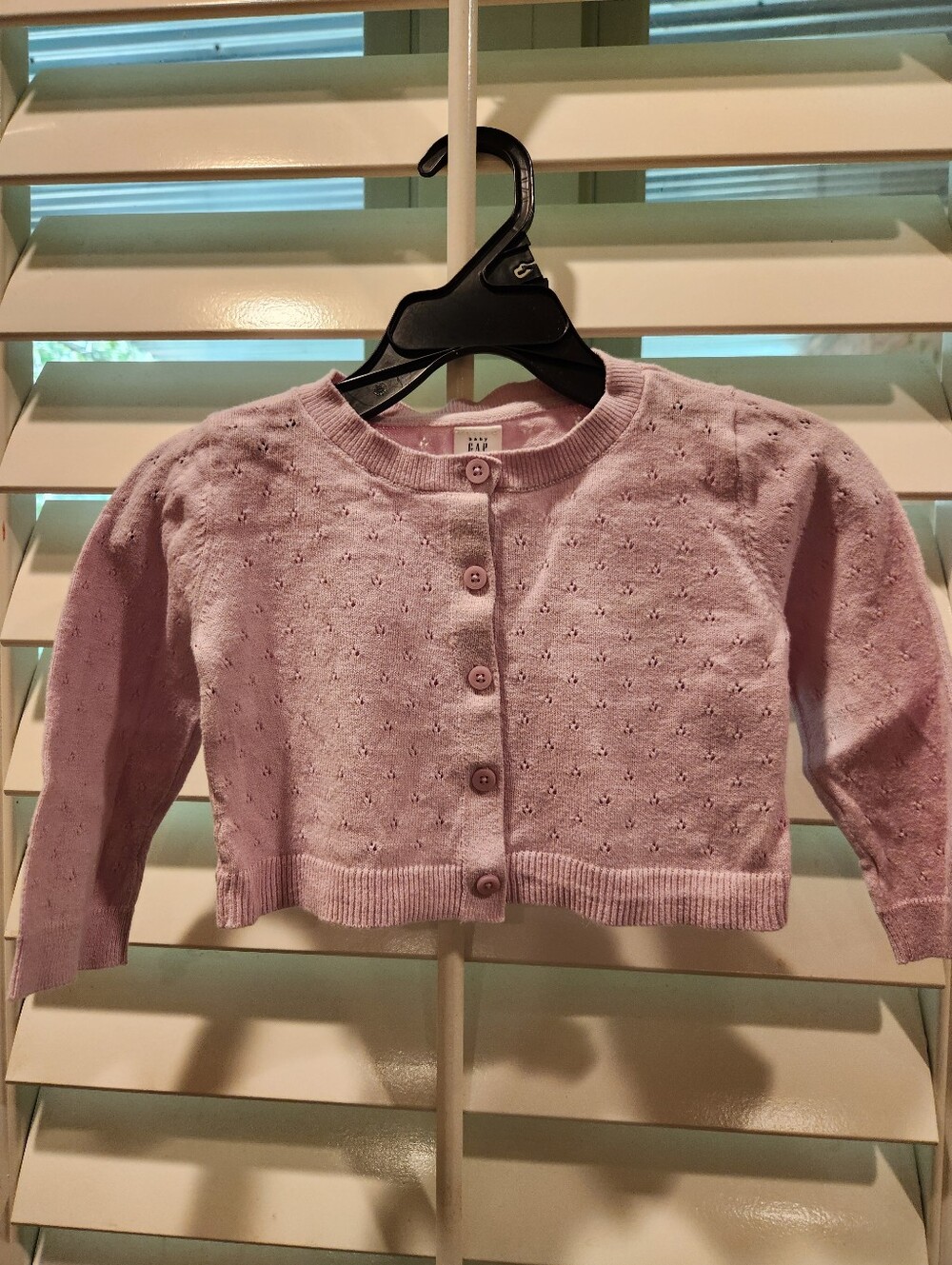 Baby Gap Lavender Knit Cardigan, Size 18-24M